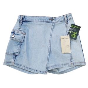 Love Trends Denim Basic Wrap Skort‎ Size 5 Juniors NEW